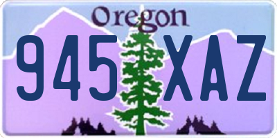 OR license plate 945XAZ