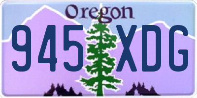 OR license plate 945XDG