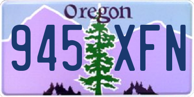 OR license plate 945XFN