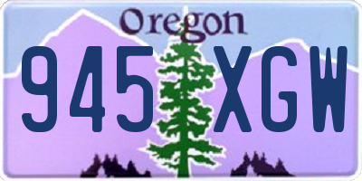 OR license plate 945XGW