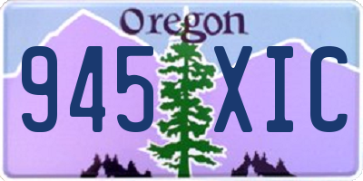 OR license plate 945XIC