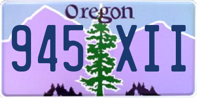 OR license plate 945XII