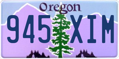OR license plate 945XIM