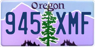 OR license plate 945XMF