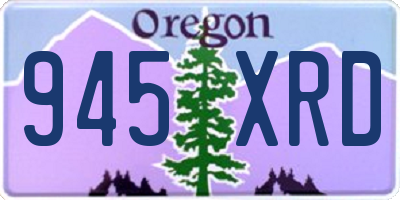 OR license plate 945XRD