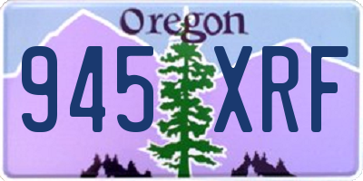 OR license plate 945XRF