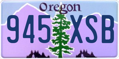 OR license plate 945XSB