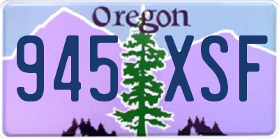 OR license plate 945XSF