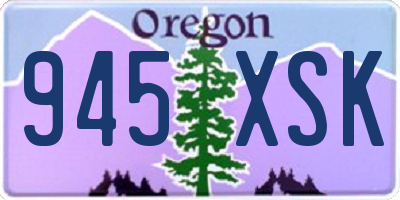 OR license plate 945XSK