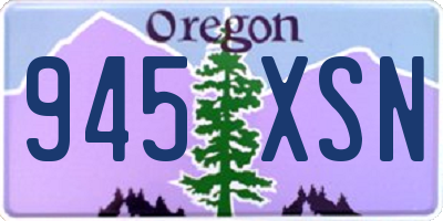 OR license plate 945XSN