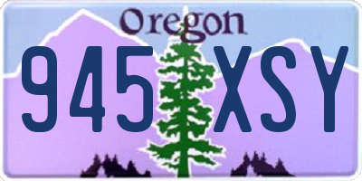 OR license plate 945XSY