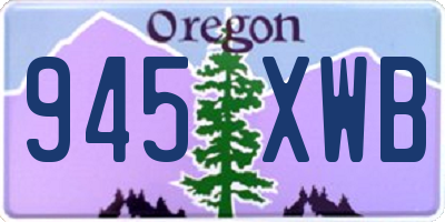 OR license plate 945XWB