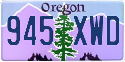 OR license plate 945XWD