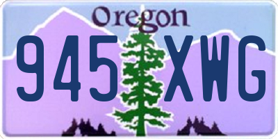 OR license plate 945XWG