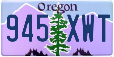OR license plate 945XWT