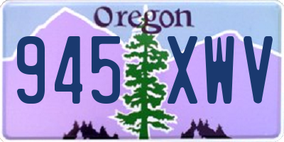 OR license plate 945XWV