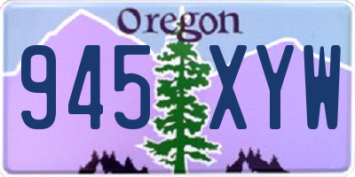 OR license plate 945XYW