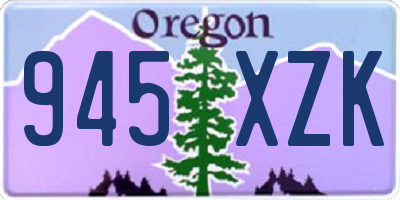 OR license plate 945XZK