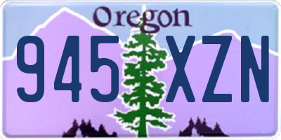 OR license plate 945XZN