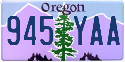 OR license plate 945YAA