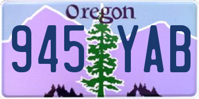 OR license plate 945YAB