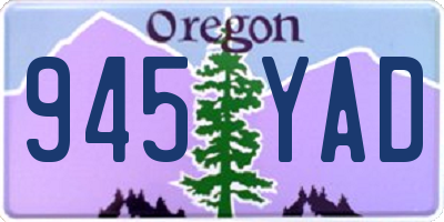 OR license plate 945YAD