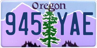 OR license plate 945YAE