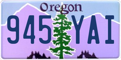 OR license plate 945YAI