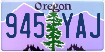 OR license plate 945YAJ