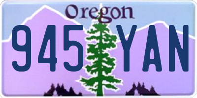 OR license plate 945YAN
