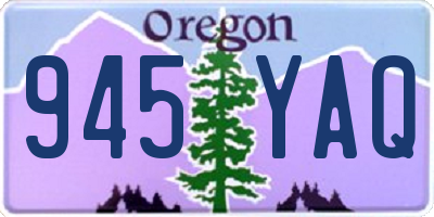 OR license plate 945YAQ
