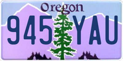 OR license plate 945YAU