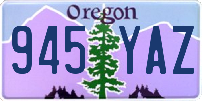 OR license plate 945YAZ