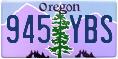 OR license plate 945YBS
