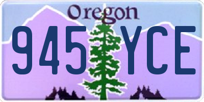 OR license plate 945YCE