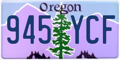 OR license plate 945YCF