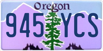 OR license plate 945YCS