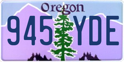 OR license plate 945YDE