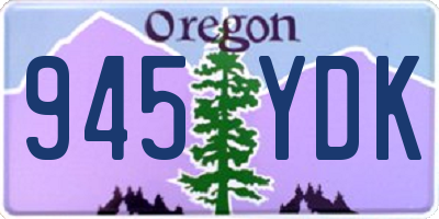 OR license plate 945YDK