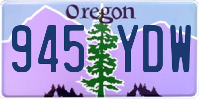 OR license plate 945YDW