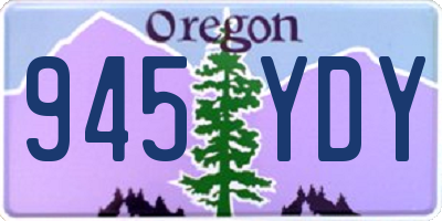 OR license plate 945YDY
