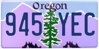 OR license plate 945YEC