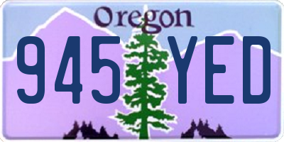 OR license plate 945YED