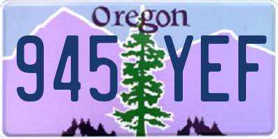 OR license plate 945YEF