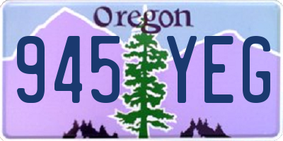 OR license plate 945YEG