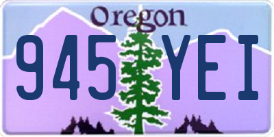 OR license plate 945YEI