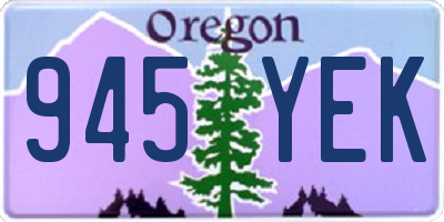 OR license plate 945YEK