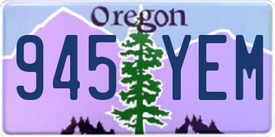 OR license plate 945YEM