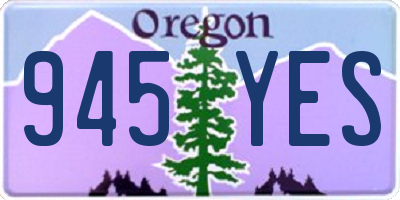 OR license plate 945YES