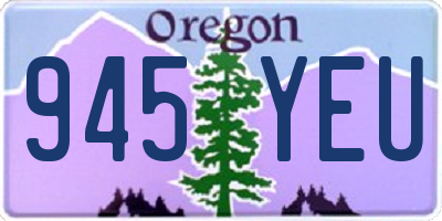 OR license plate 945YEU